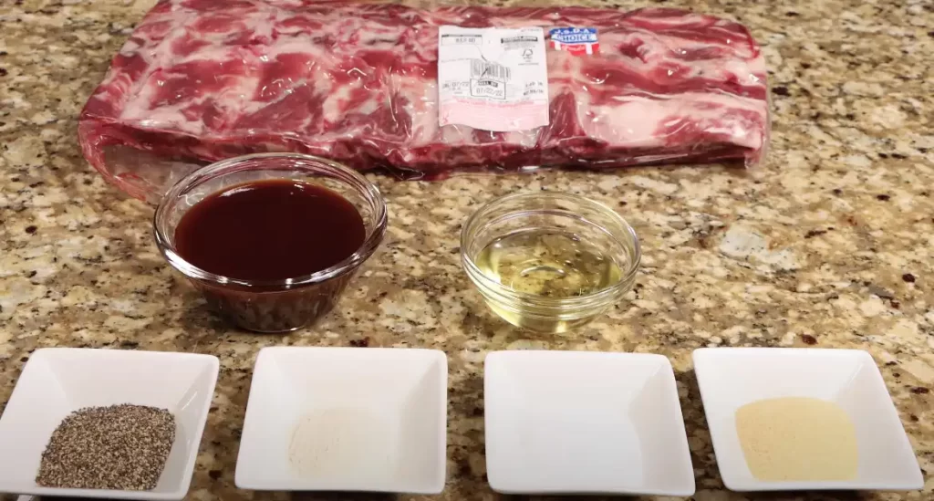 ingredients for BBQ ribs